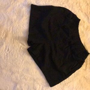 Black summer shorts